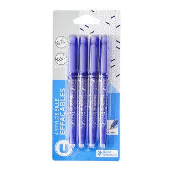 Image de U
Stylo bille effaçable bleu