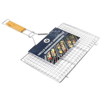 Image de U
Grille double U universelle en acier chromée 34x22cm-avec manche en