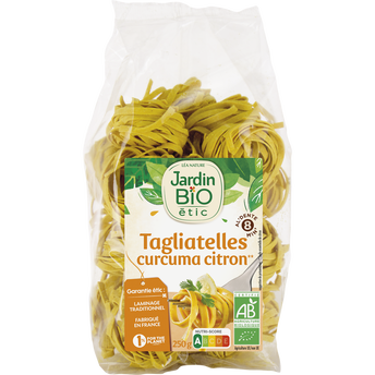 Image de Tagliatelles blé curcuma et citron bio JARDIN BIO