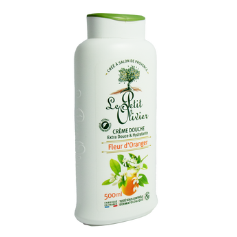 Image de Crème de douche à la fleur d'oranger LE PETIT OLIVIER, flacon de