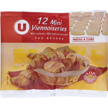 Image de U
Mini viennoiseries pur beurre prêt a cuire 12