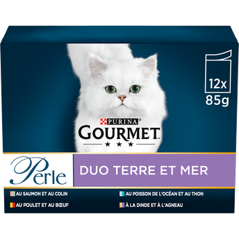 Image de Sachets fraîcheur chat Perle Duo Terre & Mer 4 variétés GOURMET