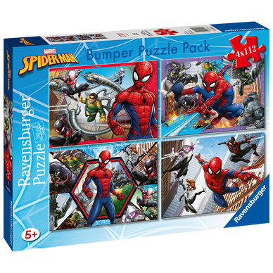 Puzzle spiderman 4x112 pièces RAVENSBURGER - Super U, Hyper U, U