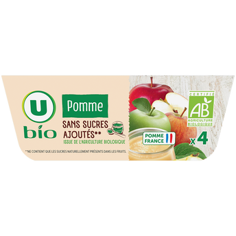 Image de U BIO
Purée de pomme sans sucres ajoutés