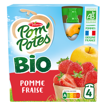 Image de Compotes Gourdes BIO Pomme Fraise POM'POTES