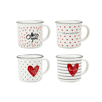 Image de Mug droit love mat en porcelaine