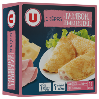 Image de U
Crêpe jambon/fromage  x10