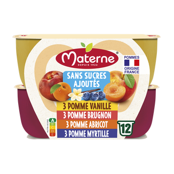 Image de Compote sans sucre ajouté multi fruits MATERNE