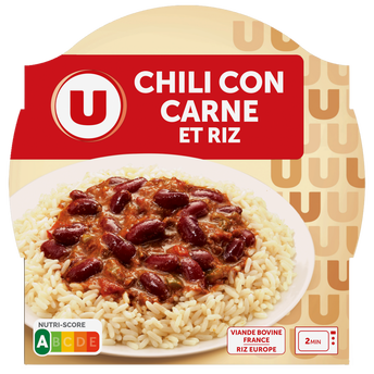 Image de U
Chili con carne barquette micro ondable de