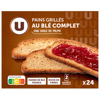 Image de U
Pain grillé au blé complet