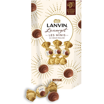 Image de L'escargot mini au chocolat au lait LANVIN, boîte de