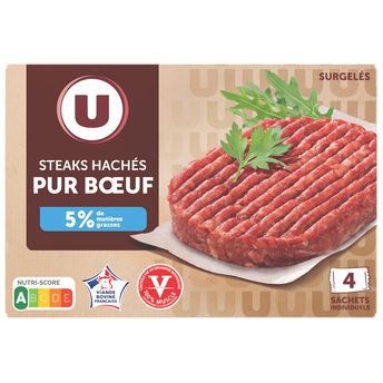 Image de U
Steaks hachés pur boeuf 5%MG, étui