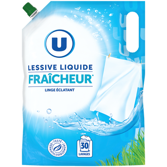 Image de U
Lessive liquide - Fraicheur - 30 lavages - RECHARGE - 1.5