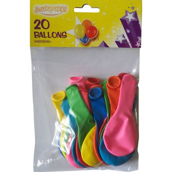 Image de Ballons de baudruche, ronds, 20 unités, coloris assortis