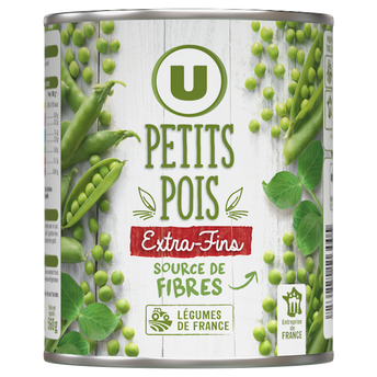 Image de U
Petits pois extra fins - Boîte de 560g net