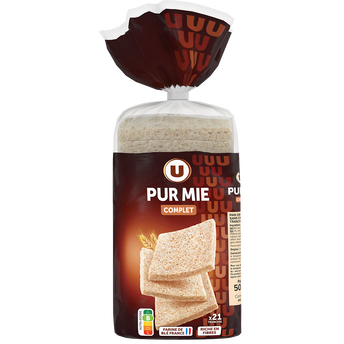 Image de U
Pain de mie complet sans croute