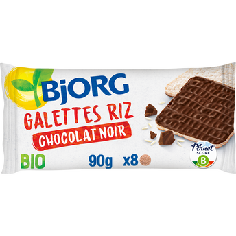 Image de Fine galettes de riz chocolat noir bio BJORG