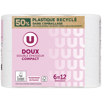 Image de U
Papier toilette doux blanc 2 plis 6 maxi