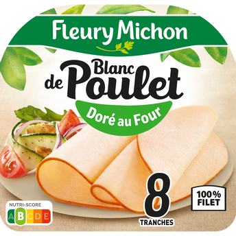 Image de Blanc de poulet doré au four FLEURY MICHON, 8 tranches