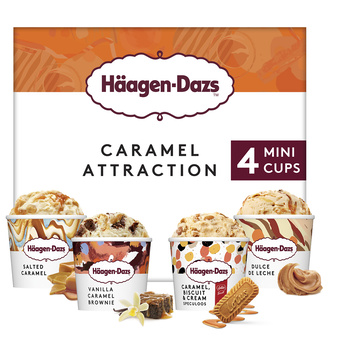 Image de Mini pots crème glacée caramel attract HÄAGEN DAZS X4