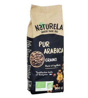 Image de Café grains assemblage Arabica Robusta gr bio NATURELA