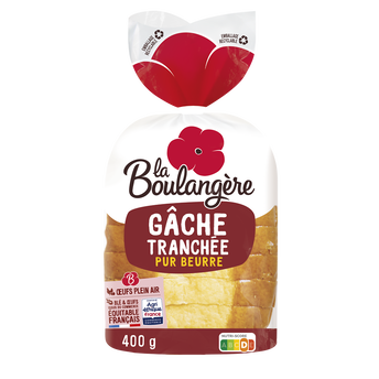 Image de Gâche pur beurre tranchée LA BOULANGERE