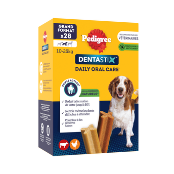 Image de Bâtonnets à mâcher moyen chien Dentastix PEDIGREE x28