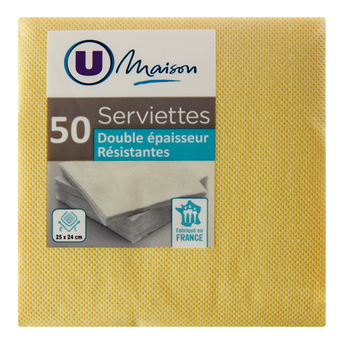 Image de U MAISON
Serviette Tex Touch en ouate 25x24cm jaune