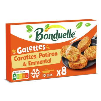 Image de Bonduelle Galettes à poêler Carotte, Potiron & Emmental
