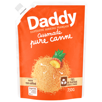 Daddy Sucre Cassonade Daddy Profil Pack Kraft 750g
