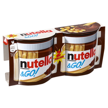Nutella Bâtonnets Aux Céréales Et Pâte À Tartiner Nutella & Go, 2x52g