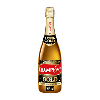 Image de Jus pétillant pomme et pêche Champomy Gold ble