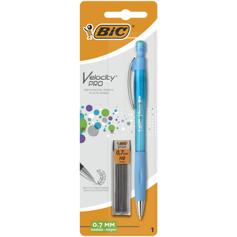 Image de BIC Velocity Pro Porte-mines Rechargeable de 0,7 mm et Recharges deMine HB - 4 Couleurs de Corps Aléatoires, Étui de