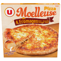 Pizza Moelleuse 4 Fromages Mozzarella Edam Emmental Chevre Surgeleeu 600g Super U Hyper U U Express