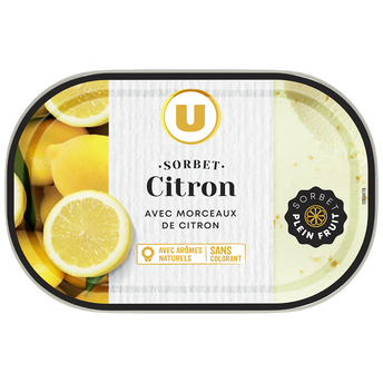 Image de U
Sorbet plein fruit citron jaune - bac 1L
