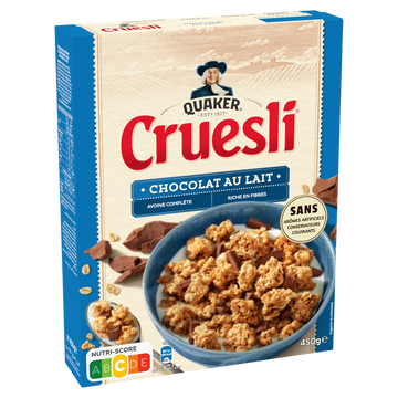 Quaker Céréales Cruesli Au Chocolat Au Lait Belge Quaker, 450g