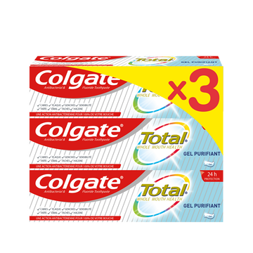 Colgate Dentifrice Total Classique Colgate Tube 3x75ml