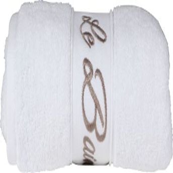 Image de U MAISON
Serviette 50x100cm eponge unie liteau brode "le