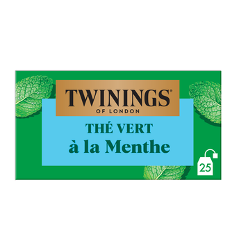 Image de Thé vert à la menthe TWININGS, 25 sachets
