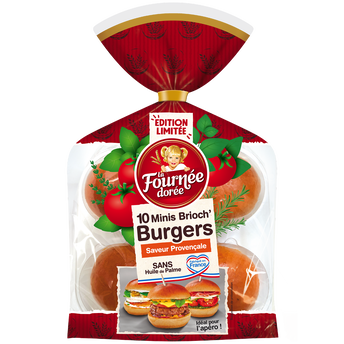 Image de Pains Burger Mini brioch' burger saveur provençale LA FOURNEE DOREE