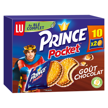 LU Biscuits Fourrés Chocolat Prince Pocket, 400g