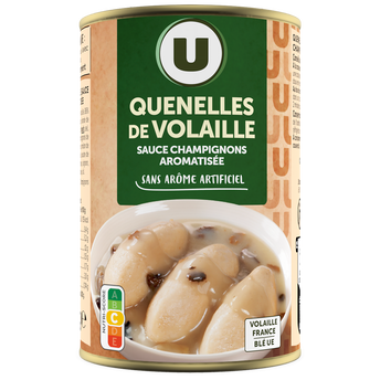 Image de U
Quenelles de volaille sauce champignons  boîte de