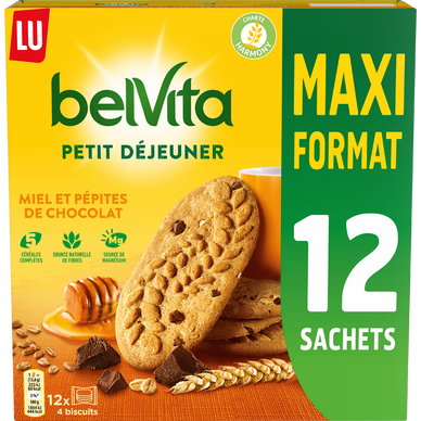 Belvita petit déjeuner X4 - BELVITA - Carton de 30 sachets
