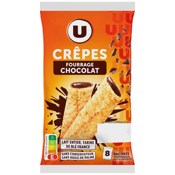 Image de U MAT ET LOU
Crêpes fourrées au chocolat - x 8