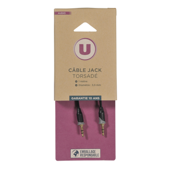 Image de U
Câble jack torsade 1m