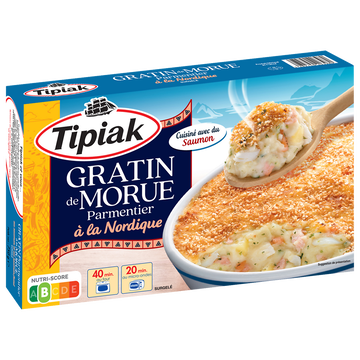 Tipiak Gratin Morue Parmentier À La Nordique Surgélé Tipiak 750g