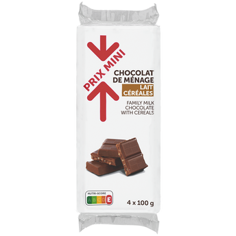 Image de Chocolat au lait et riz PRIX MINI, 4 tablettes de