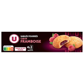 Image de U
Biscuits Sablés fourrés coeur framboise
