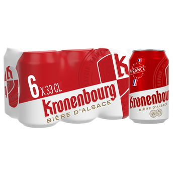 Image de Bière blonde KRONENBOURG, 4,2° - Canettes