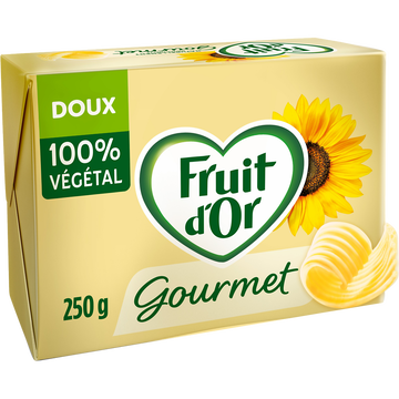 Fruit d'Or Margarine Doux Gourmet 79% Mg Fruit D'or - Plaquette 250g